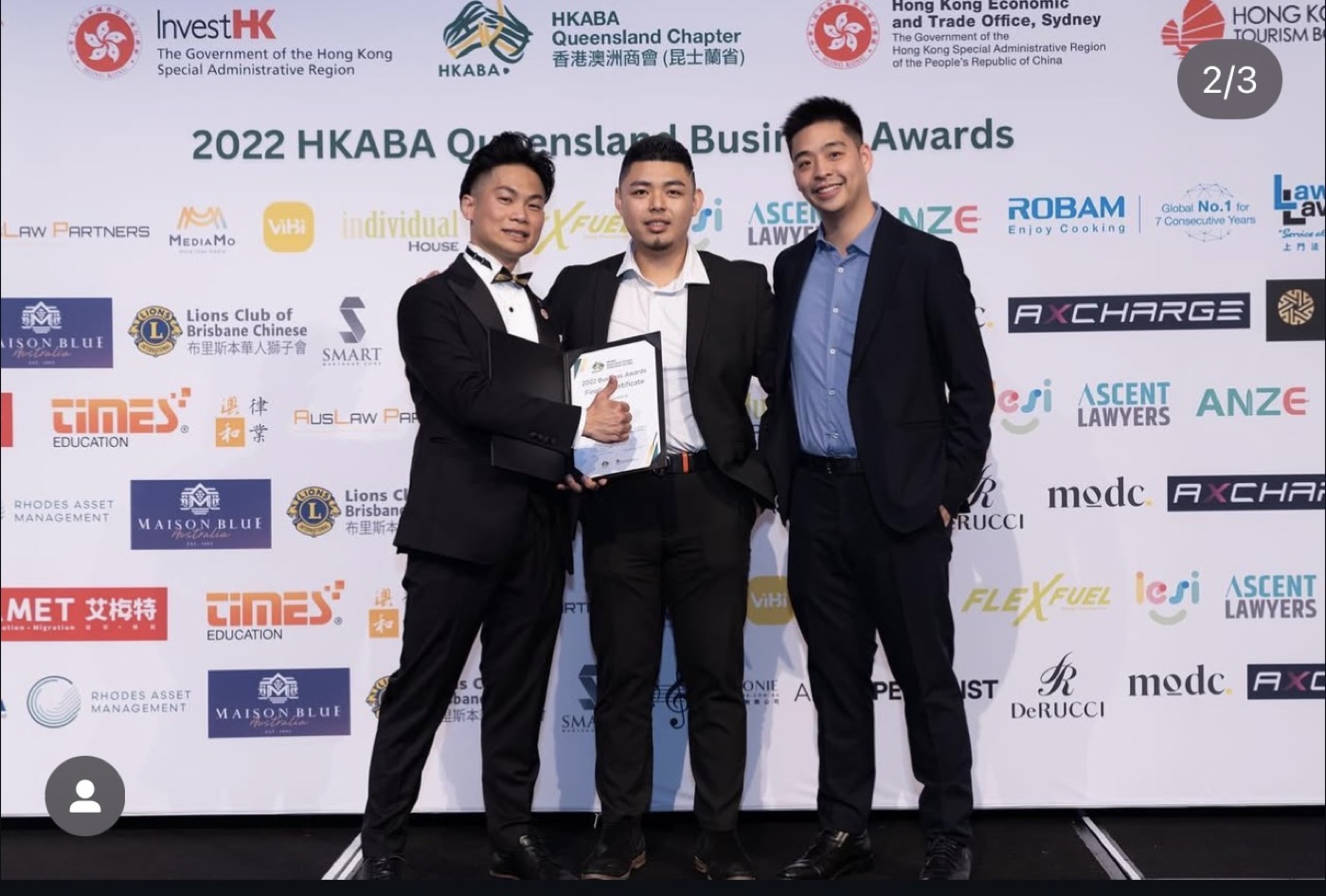 Gary Chen recognised at the 2022 HKABA Queensland Business Awards