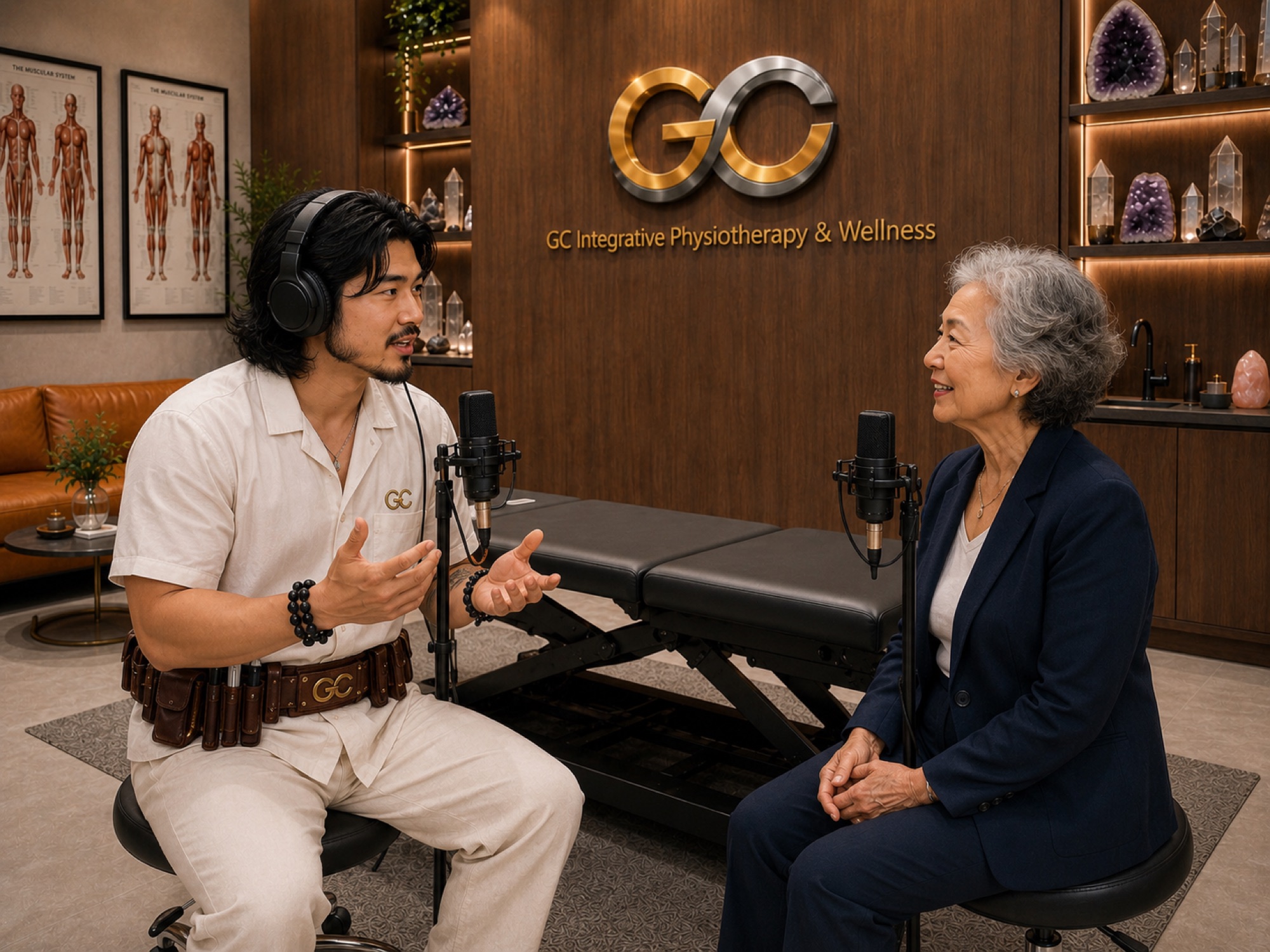 Older adult receiving physiotherapy care in the GC Integrative studio
